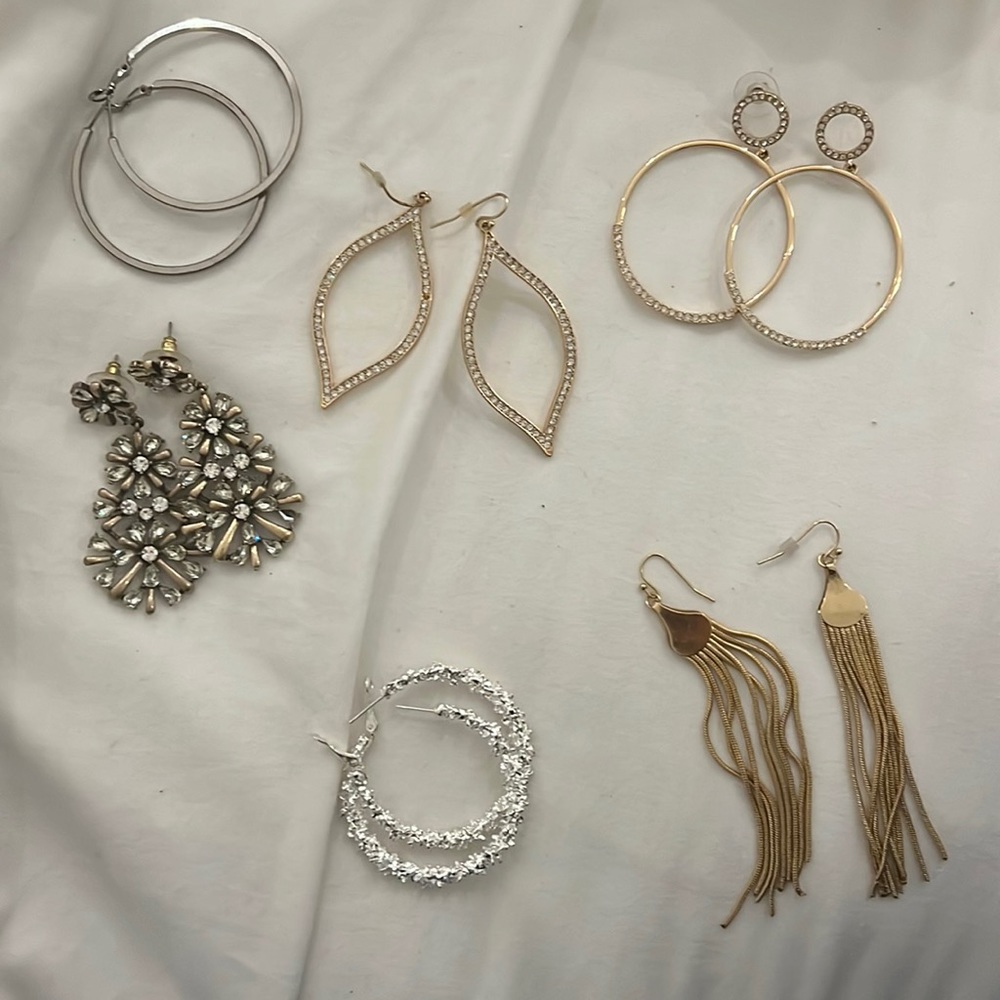 Gold and Silver Earrings